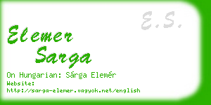 elemer sarga business card